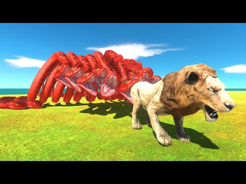 The challenge of escaping from the deadly Titanoboa in the forest - Animal Revolt Battle Simulator