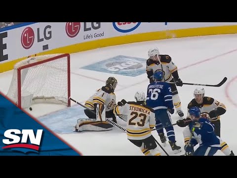 Nick Abruzzese Records First NHL Goal Against Bruins Via Deflection