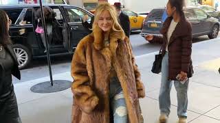 Zara Larsson looks cozy in a luxurious fur coat while out in NYC! #zaralarsson