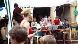 Bao-Bao playing music in music festival Wiesloch
