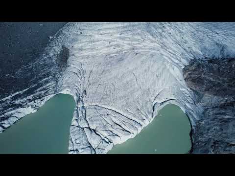 Glacier Fellaria in Italy,4k  Drone and GoPro