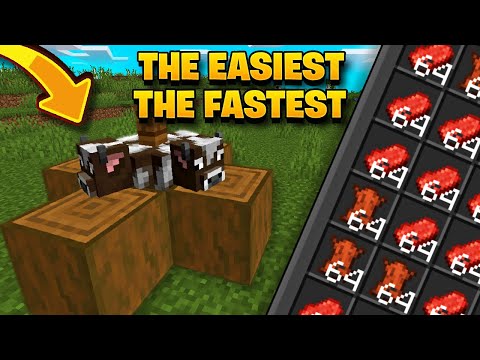 How to Make the Easiest Cow Farm the Fastest Way (Minecraft Java & Bedrock)