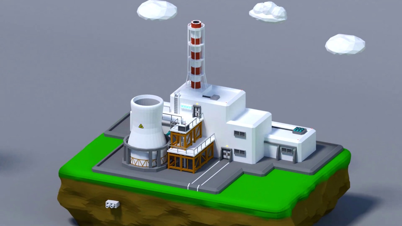 Nuclear station 3D Model