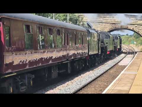 Episode 1033. Moorthorpe 5 August 2025 35018 + 46115 + 45699 + 44932 BR steams