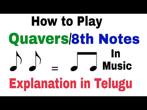 How to play quavers/8th notes in Music explanation in Telugu|Leila fletcher lessons in Telugu