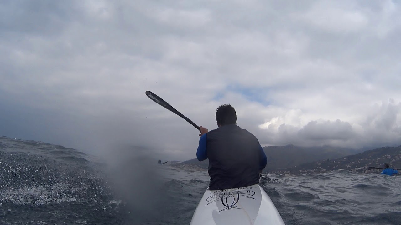 Surfski training in Genova Nervi