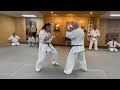 Blocking low kicks whilst attacking used for Karate and Kickboxing drills