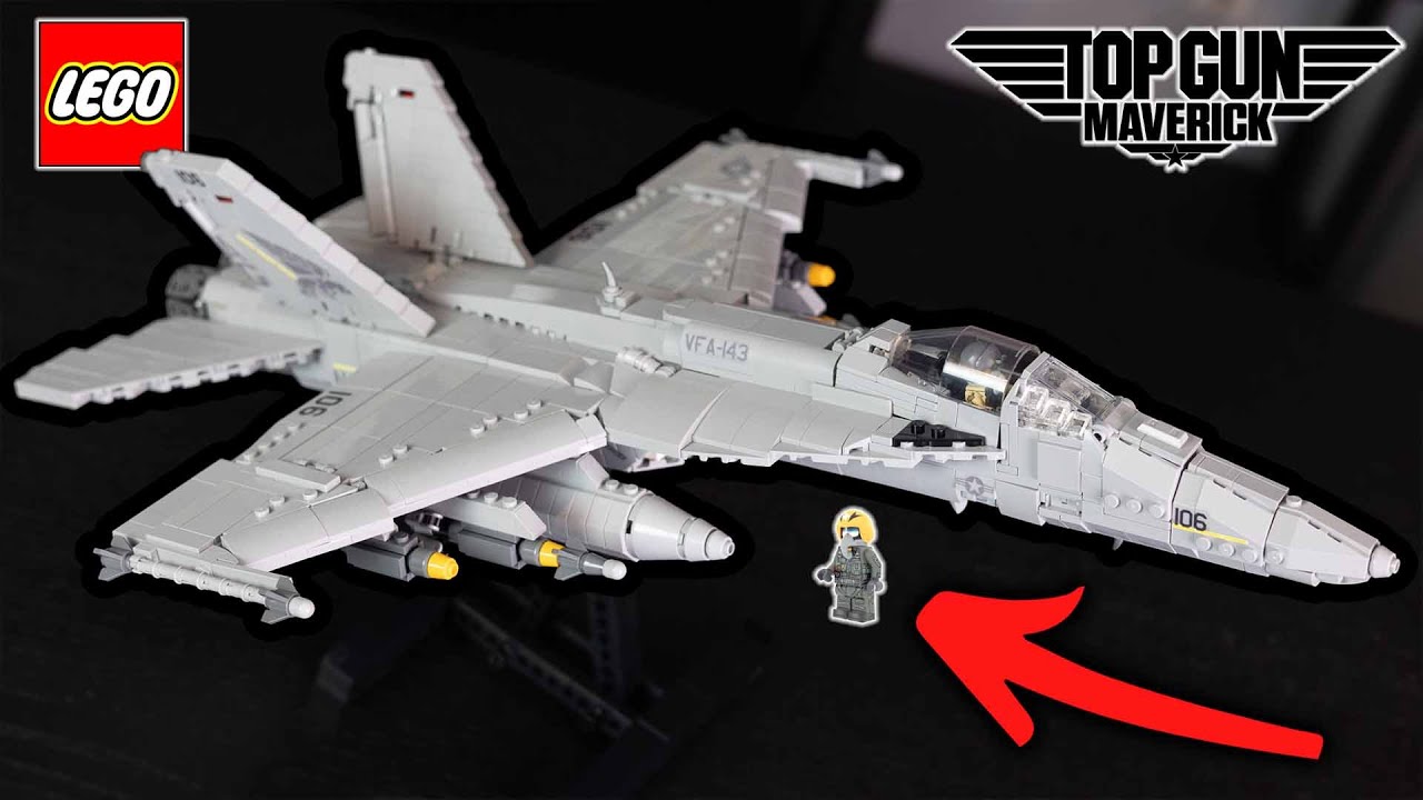 Building the Top Gun: MAVERICK F-18 in LEGO! (Minifigure Scale)