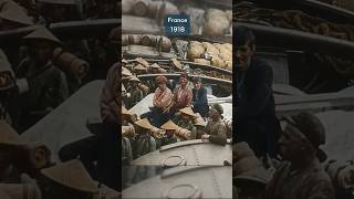 Did you know nearly 100,000 Vietnamese served France in WWI? Colorized footage from 1918 ❤️