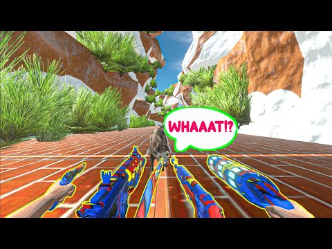 ⚡FPS AVATAR MOUNTAIN DEATH RUN WITH ALL WEAPONS⚡- Animal Revolt Battle Simulator