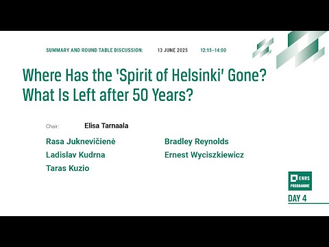 Where Has the ‘Spirit of Helsinki’ Gone?  | 13th European Remembrance Symposium