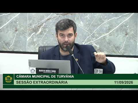 3° Sessão Extraordinária - 11/09/2026 | Câmara Municipal de Turvânia-GO