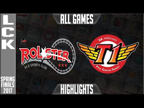 SKT T1 vs KT Rolster Highlights All Games - LCK Spring Finals 2017 KT vs SKT All Games