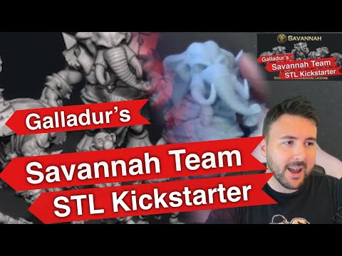 Savanna Team STL Kickstarter Unbox & Review  | Galladur's 3D Printed Models (Bonehead Podcast)