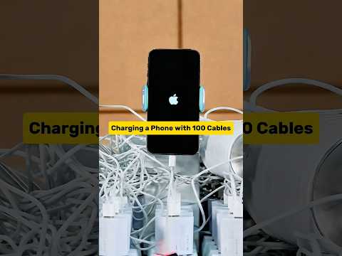What Happens If You Charge an iPhone with 100 Chargers? #shorts #experiment #iphone #techfacts