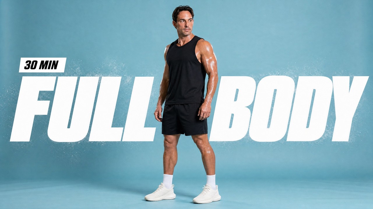 30 Min Full Body Workout | Strength & Cardio (No Equipment, At Home)
