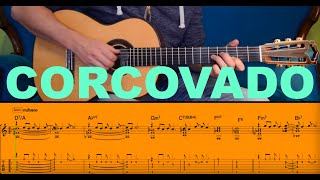 CORCOVADO (Quiet Nights of Quiet Stars) Tutorial by David Plate - TABs + Score
