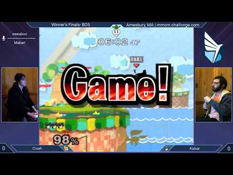 MMOM Bi-Monthly 10 SSBM - Crush (Fox) vs. Kalvar (Marth) - Melee WF