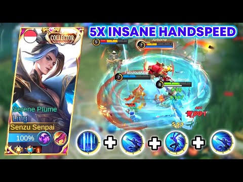 LING FASTHAND 5X SPEED DASH COMBO DESTROYS ENEMY • SUPER AGGRESSIVE & ON POIN • Mobile Legends