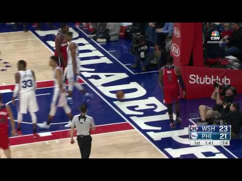 John Wall Spectacular Reverse Jam! | Wizards vs Sixers | Feb 24, 2017 NBA Regular Season