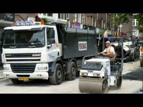 Trams en werkzaamheden, Sandelingenplein, hoek Bree en Groene Hilledijk, Rotterdam, 4-7-2012