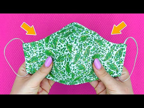 Very Easy New Style Pattern Mask - Face Mask Sewing Tutorial - Make Fabric Face Mask At Home