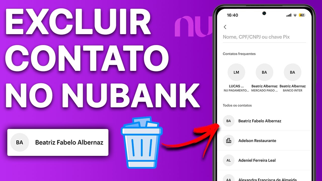 COMO EXCLUIR CONTATO NO NUBANK