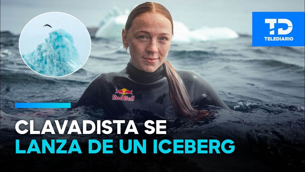 Así fue el histórico salto de la clavadista Molly Carlson desde un iceberg en Canadá