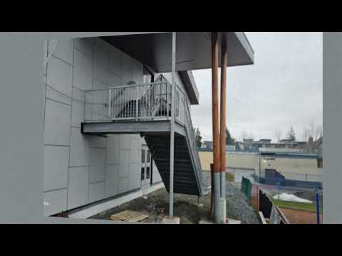 Exterior Galvanized Steel Staircase, Maple Ridge School