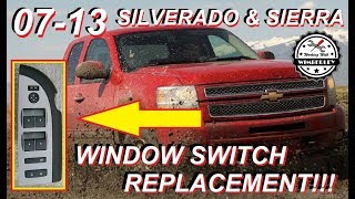How to Replace Master Power Window Switch 2007-2013 Chevy Silverado GMC Sierra Removal Installation