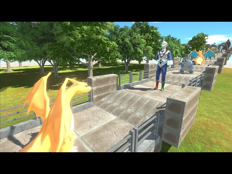 CHARIZAD VS GHIDORAH DEATH CLIMB - Animal Revolt Battle Simulator