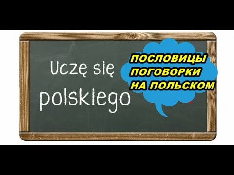 Польские пословицы сравниваем с русскими Польский язык. Польские выражения.