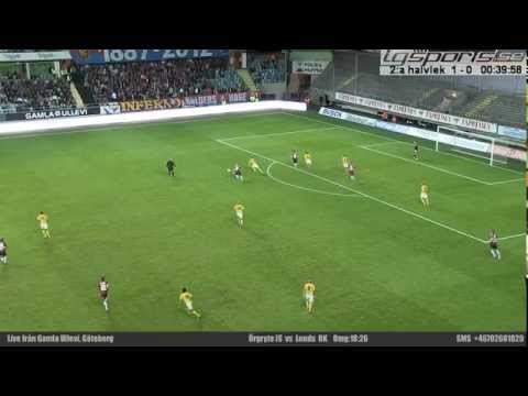 Örgryte IS vs Lunds BK  2 - 0   Omg. 18:26  120903