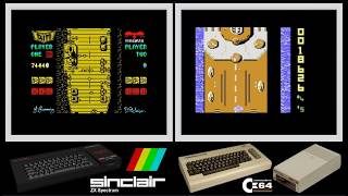 ZX Spectrum vs C64 : FLYING SHARK (Side by side comparison)