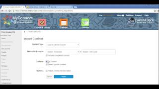 Elementary MyConnect Course Import