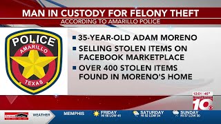 VIDEO: Amarillo police arrest man accused of stealing, selling items on Facebook Marketplace