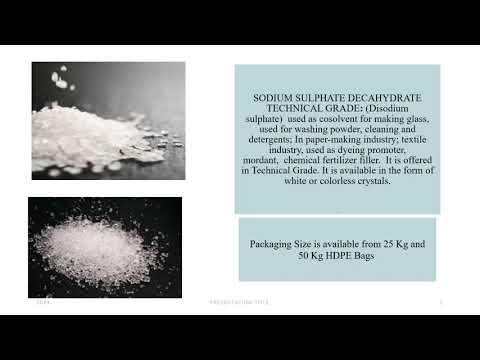 Sodium Sulphate Decahydrate Technical