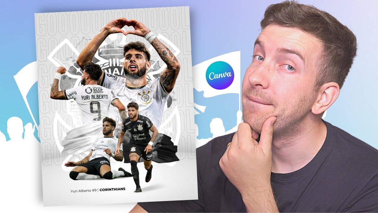 Tutorial de arte SOCIAL MEDIA para FUTEBOL no CANVA ⚽ | Post com design e efeitos PROFISSIONAIS🤤
