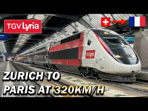 Zürich to Paris at 320km/h on the AMAZING HIGH SPEED TGV Lyria in First Class!