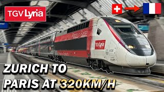 Zürich to Paris at 320km/h on the AMAZING HIGH SPEED TGV Lyria in First Class!