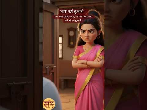Husband Wife Story | प्रणय-कलहः | पति-पत्नी की कहानी |  Sanskrit Story - 56 | Sanskrit Kalp