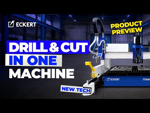 Titan DrillCut – Drilling, Cutting & Beveling in One CNC Machine | 6–40 mm Holes, 200 mm Plates