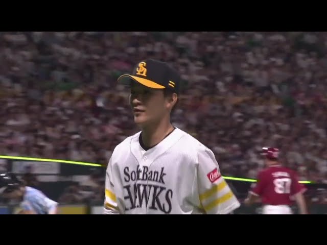 【4回表】これぞ強心臓‼ ホークス・松田遼 1アウト満塁のピンチを無失点で抑える‼ 2019/6/2 H-E