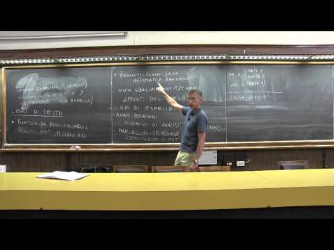 Analisi Matematica 1, Prof. Camilli - lezione 01 (21 Sett. 2015)