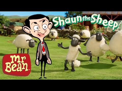 Mr Bean visits Shaun the Sheep