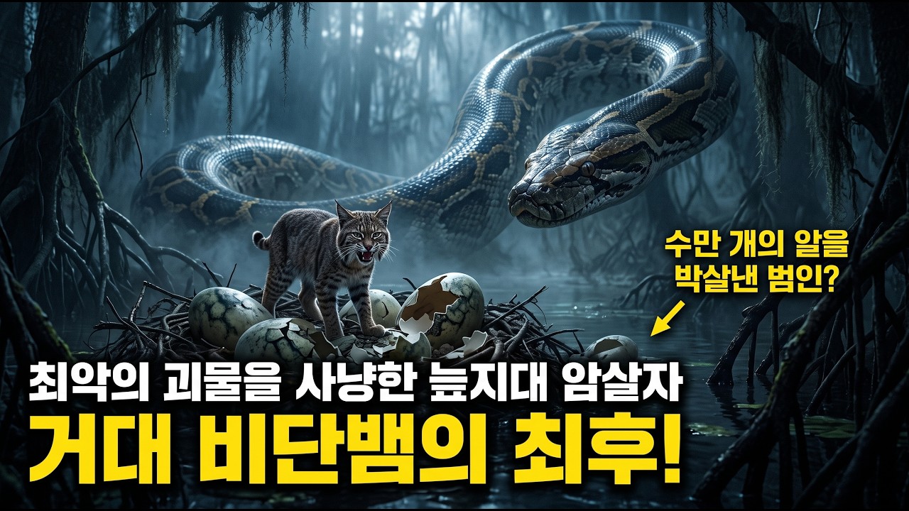 ☠️ 버마비단뱀 플로리다 연쇄살인마 조우?! 수만 개의 알 증발, 상상 초월 조사 결과 📉🐾#플로리다비단뱀#외래종#생태계반전 #동물의반격#과학적발견#야생동물#대자연미스터리