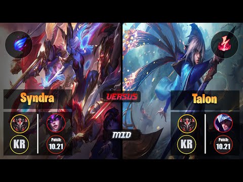 GrandMaster SYNDRA [Phase Rush] (Mid) VS  TALON - Grandmaster KR Patch 10.21