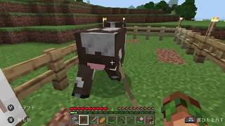 マイクラ#013-牧場をさらに拡張してみた。そして牛さんさようなら。