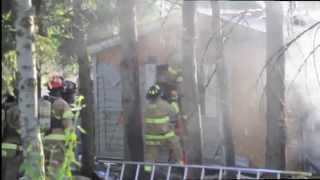 Shed/Trailer fire on Trieloff Road
