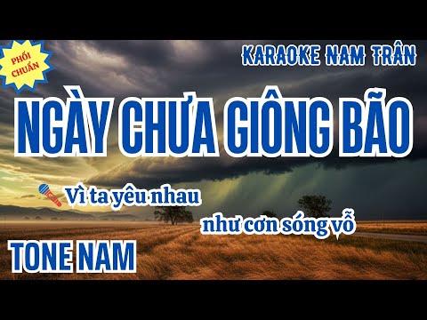Karaoke Ngày Chưa Giông Bão Tone Nam | Nam Trân